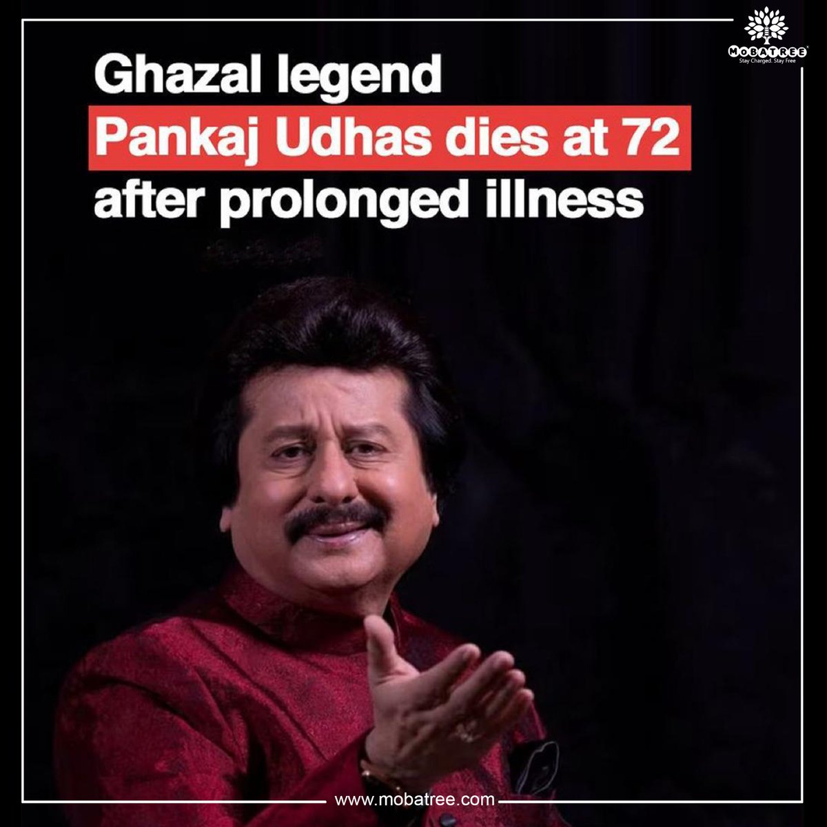 His music touched millions of hearts, His legacy will live on for ever. Legendary Ghazal & Playback singer, Pankaj Udhas Ji R.I.P #PankajUdhas