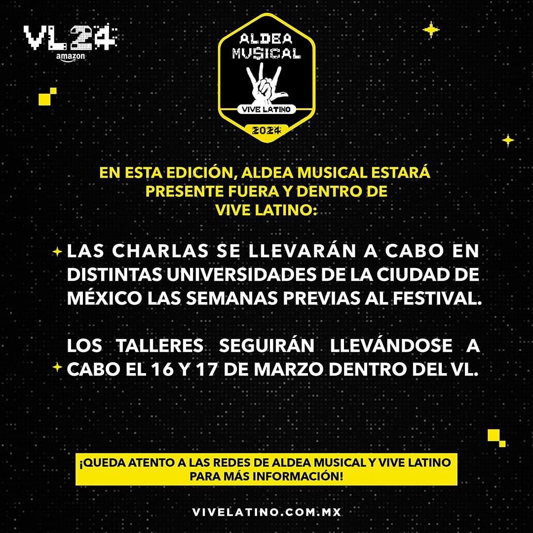 highfrequencym's tweet photo. La @AldeaMusicalVL este año nos presentará conferencias en 7 diferentes universidades antes de esta nueva edición del @vivelatino.
Los expertos en la industria musical compartirán sus conocimientos en el medio.
#AldeaMusicalVL #VL24 #VL2024 #HFFestivales #HFMusic #RumboAVL24 https://t.co/6P0bMxvBx4