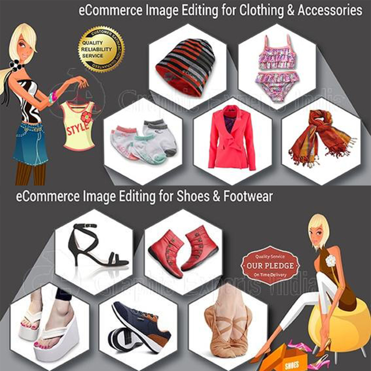 GraphicExp_in's tweet image. Elevate your e-commerce game! 🚀 Say goodbye to lackluster visuals and hello to increased sales. 
Transform your product images with @GraphicExpertsIN. 📸✨ [rb.gy/wj2d57] 

#EcommerceMagic #VisualTransformation