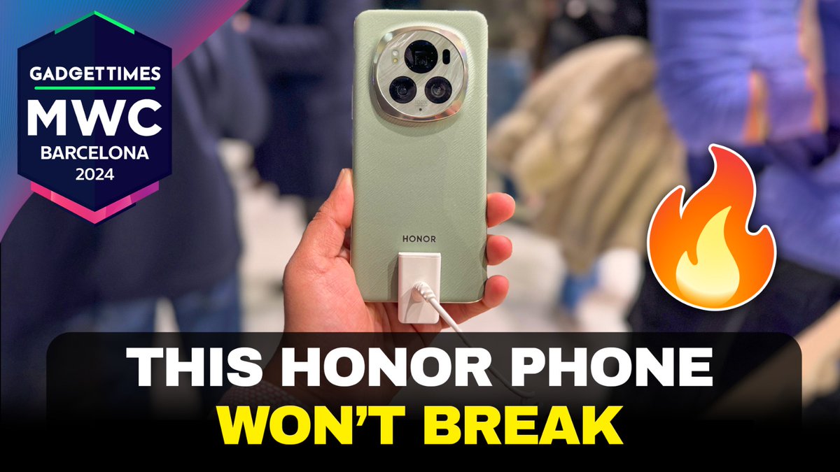 Honor Magic 6 Pro - Unbreakable phone? Watch our detailed video on YouTube. 

youtu.be/gMle-OGvGIY?si… 

#HONORMagic6Pro
#HONORMWC2024 #MWC2024