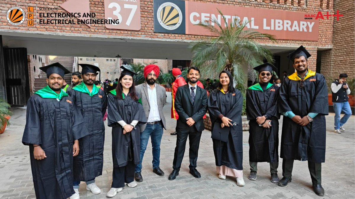 LPU_EEE's tweet photo. The alumni of School of Electronics and Electrical Engineering during 11th convocation held at Lovely Professional University.
#LPU #LovelyProfessionalUniversity #Convocation
#SchoolofElectronicsandElectricalEngineering #SEEE #BTechECE #BTechEE #BTechEEE
#ThinkBIG https://t.co/O8UXF05pb2