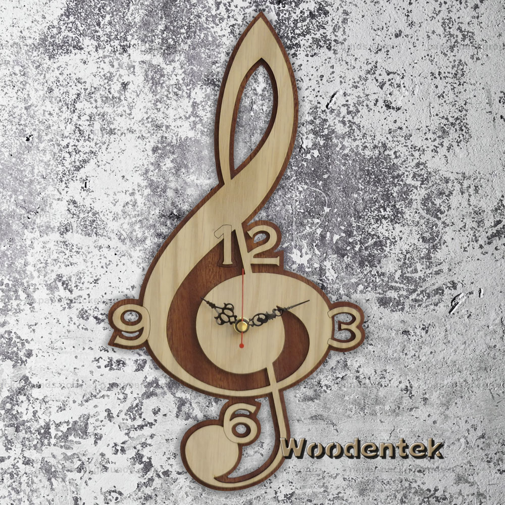 Beautiful Treble Clef Wood Clock. The perfect gift for music lovers! #uksopro #musicismylife #guitare #musiclove   - WorldwideShipping - ,etsy.com/listing/252249…