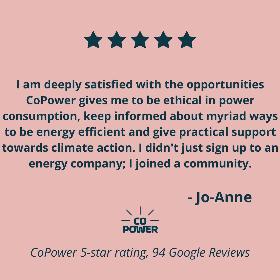 "I didn't just sing up to an energy company; I joined a community." We're glad you're part of our community Jo-Anne!