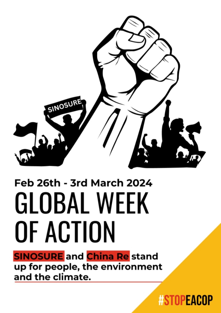 #GlobalWeekofAction to call on insurers to break up with @EACOP_ . Ditch oil the bedrock of climate change. @MFA_China @hongwang @stopEACOP @JustStop_Oil @StopEACOPug @StopEACOP_RDC @stopEACOPnl @EacopStop @FightFossils 

#PeopleOverProfits
#StopEACOP