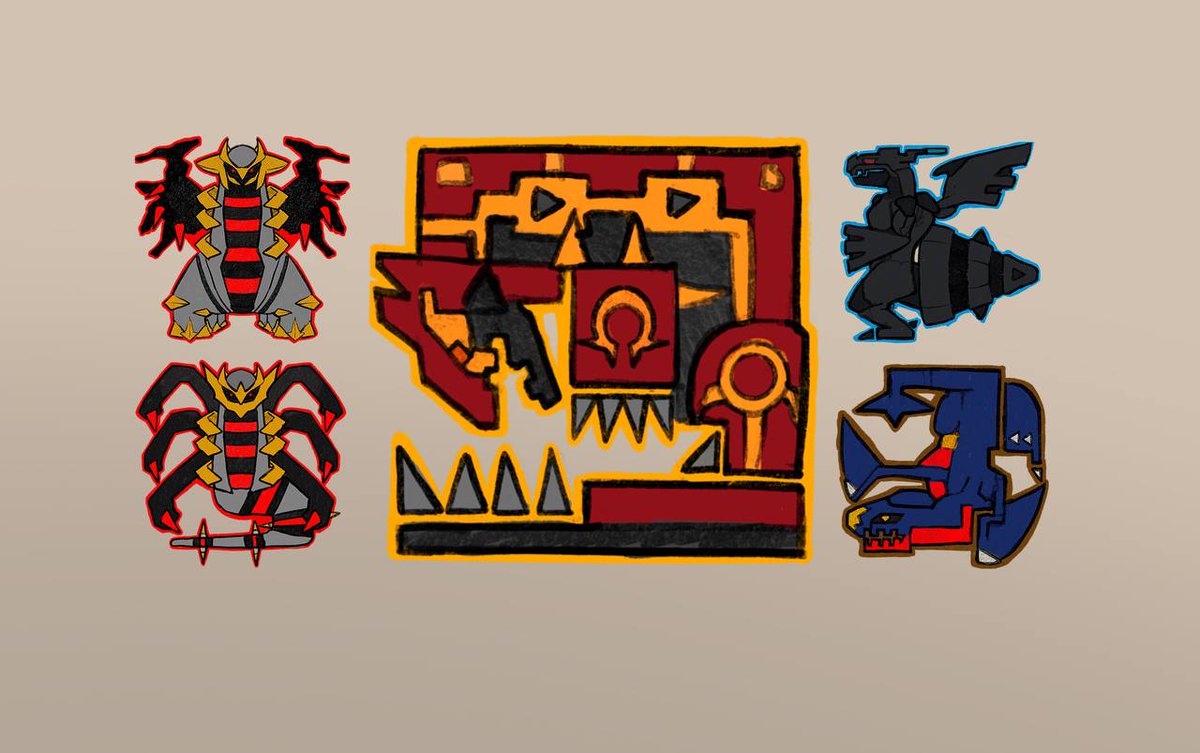 Happy #PokemonDay!
I drew these Monster Hunter (kinda) inspired pokemon some time ago and added a few I made more recently 😌

Which one do you like the most?
#PokemonDay2024 #PokemonPresents #Pokemon