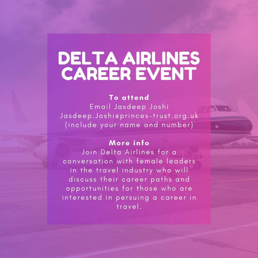 ✈️ Don't miss out on this insightful event to find out about the opportunities available in the travel industry! Tomorrow is the final day to email for your place 📩 Open to people aged 18-30 who identify as female.

Link in bio ⬆️