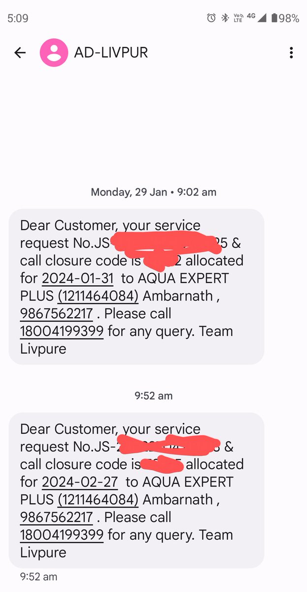 Hi, I purchased #Livpure #WaterPurifier last year and I am still awaiting 1st free service as promised. Your customer care is just generating new requests everyday. Vendor is not sending technician. #Worstcustomerexperience
@LivpureSmart @LivpureSmrtHome