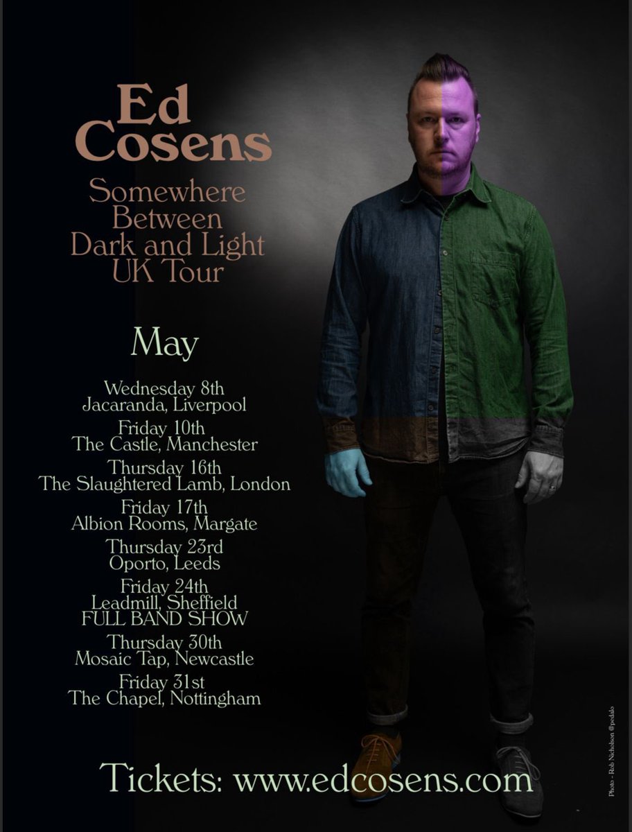 Tickets for @edcosens go on sale this Friday at 9am x