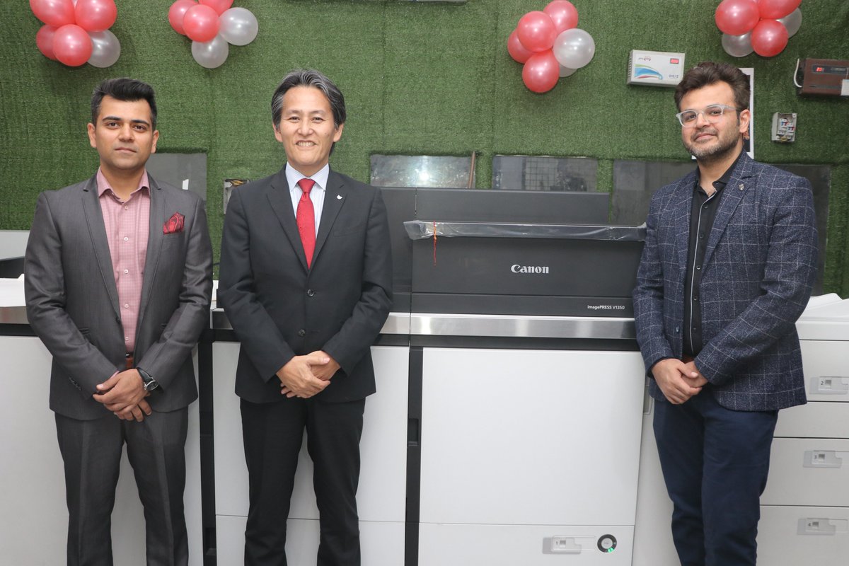 Canon_India's tweet photo. Strengthening ties with our longtime associate, Wee Print, New Delhi we are happy to announce the first installation of the flagship imagePRESS V1350 in North India. The inauguration ceremony was presided by Mr. Manabu Yamazaki, President & CEO, Canon India.

#CanonProductionPrinters #ProductionPrinters #imagePRESS #Jobbers #OffsetPrinters #V1350