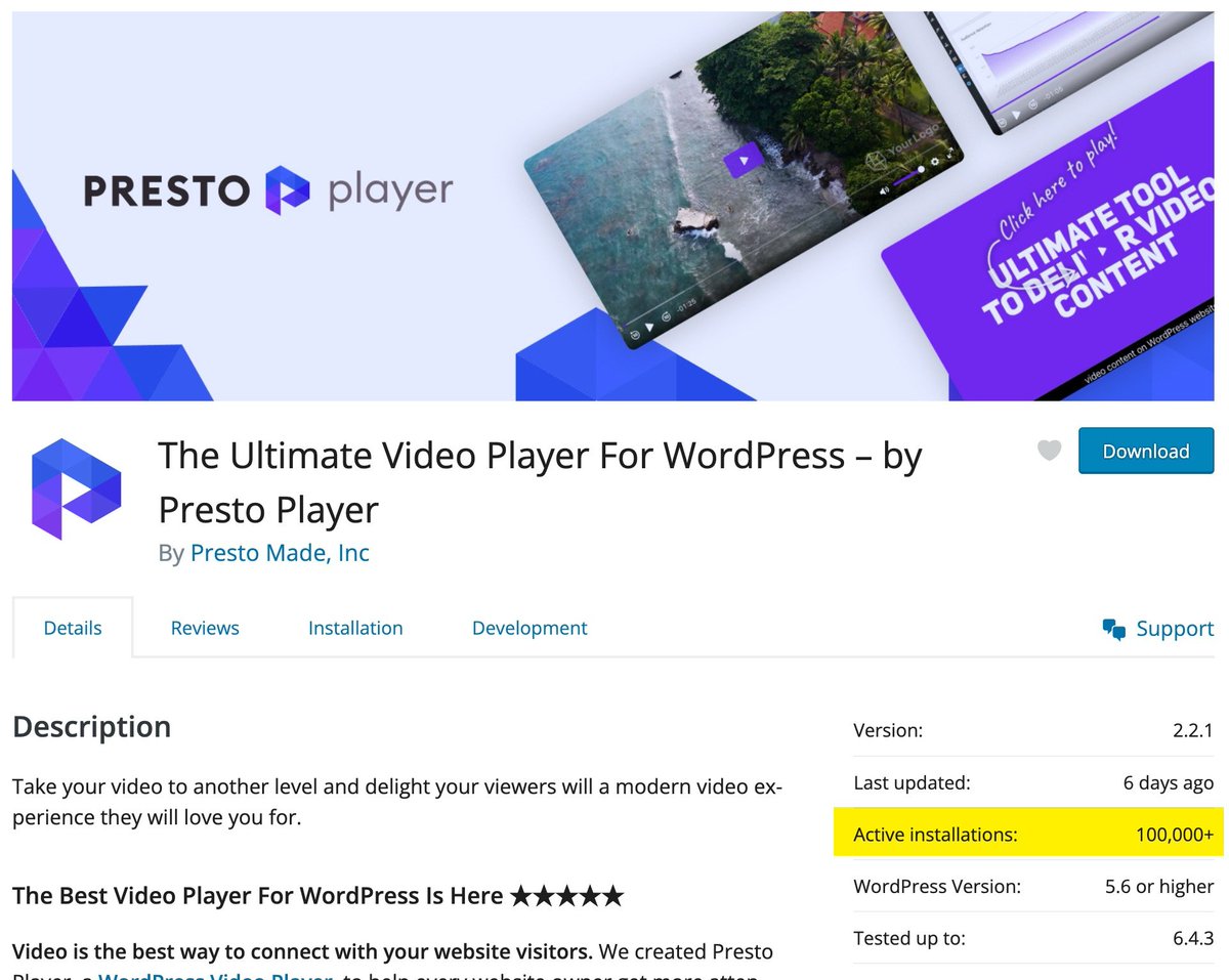 Presto Player tweet media