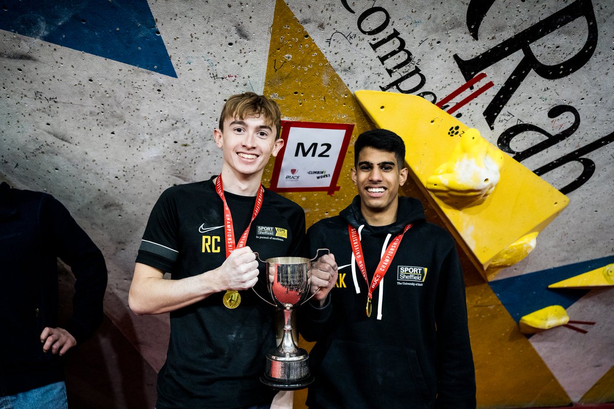 Your 2024 Climbing medallists 🧗 Women's Individual 🥇 Louise Flockhart | @NCLsport 🥈 Flo Brailsford | @sheffunisport 🥉 @teslascender | @SportatStirling Men's Individual 🥇 Joe Xiberras | @Leeds_Sport 🥈 Robert Cook | @sheffunisport 🥉 Kris Kothari | @sheffunisport Women's