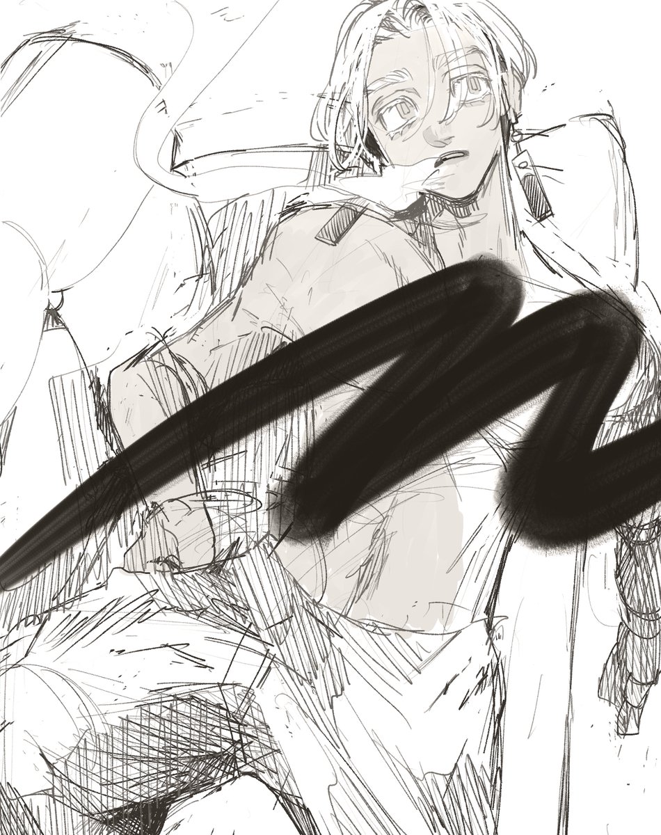 久しぶりのらくがきｨｻﾞ（服が思いつかず上裸で失礼します）