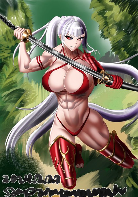 [新規絵]
ビキニアーマーさん。 