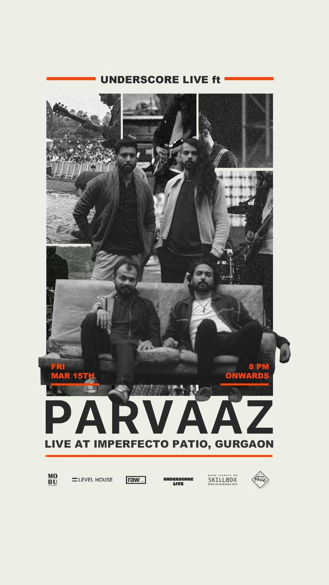 GURGAON | 15th March | @imperfectopatio_ 
Tickets live on @skillboxofficial . See you there.

skillboxes.com/events/undersc…
#parvaaz