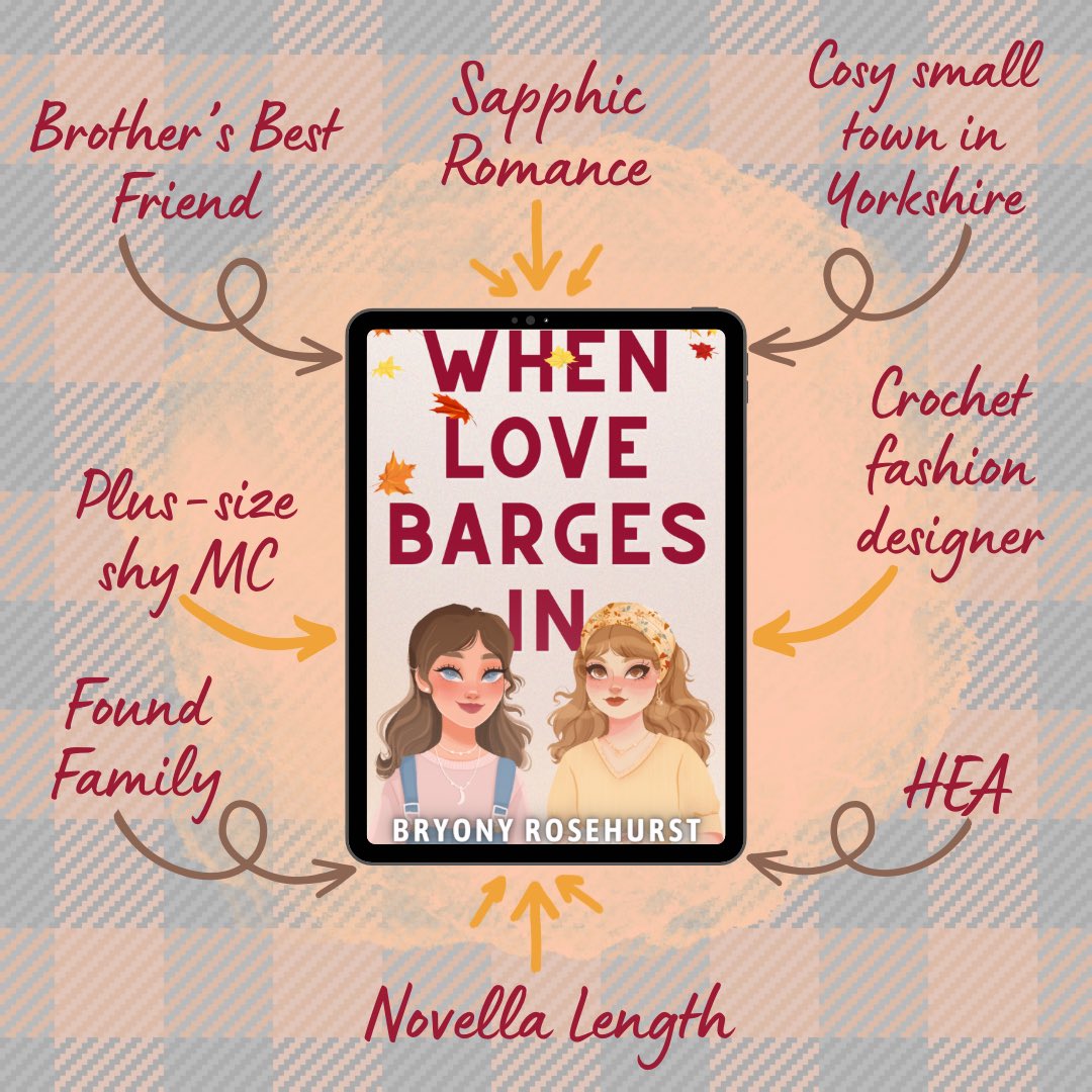 Pre-order WHEN LOVE BARGES IN for: 🍁 sapphic small-town romance 🍁 brother’s best friend/best friend’s sister 🍁 shy plus-size MC 🍁 crochet fashion designer 🍁 opposites attract 🍁 found family 🍁 secret relationship 🍁 HEA Out March 7th! amazon.co.uk/When-Love-Barg…