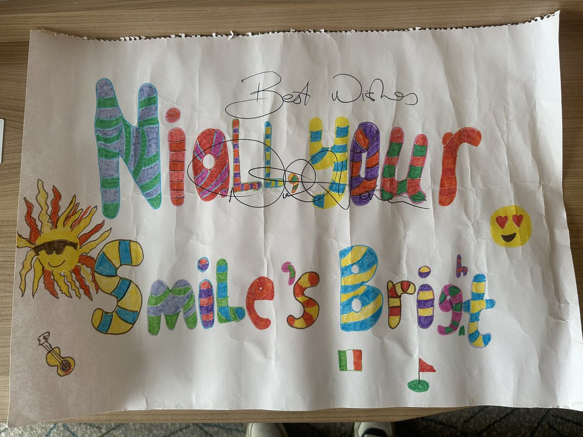 A little poster from a girl who was sat next to my Nana, got it signed but she wasn’t there for me to return it to. Dublin night 3. Thought I’d share a pic I got of the poster here, maybe it’ll find her :)