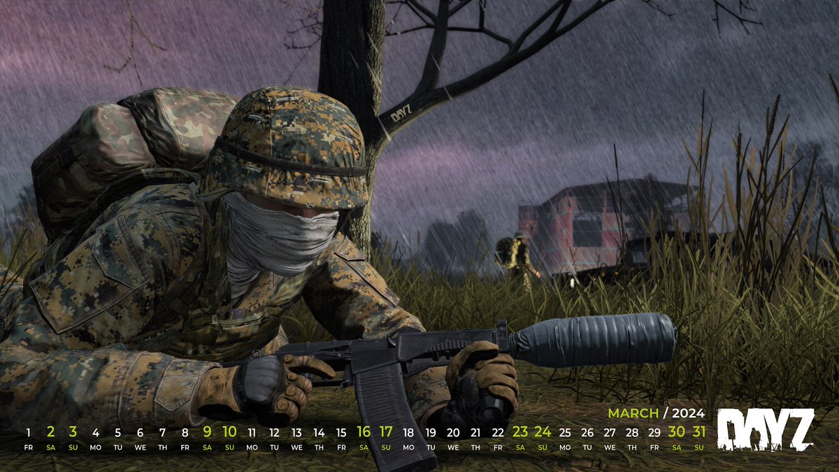 DayZ's tweet photo. 🖼️"Get busy living, or get busy dying." 
Introducing March's wallpaper with this iconic movie quote. 
With the calendar: https://t.co/ebN9aBtfXc
Without the calendar: https://t.co/9HAbKOeNLG
Mobile: https://t.co/N7Tj97iEYL
What is your favorite movie line fitting the #DayZ world? https://t.co/aC9Uhp20A8