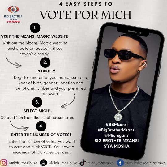 Sir_Lovelock's tweet image. Mich Mazibuko is up for possible eviction this coming Sunday, kindly help keep him in the game by voting Mich. Please. 🙏🏾🙏🏾🙏🏾❤️❤️❤️#BBMzansi #MichMazibuko #Michigans