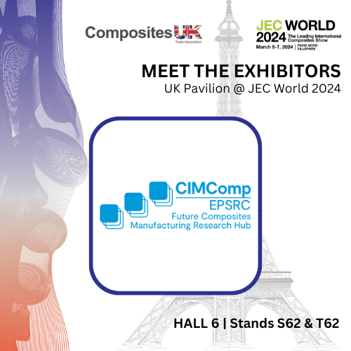 JEC World 2024 - 1 Week Away! Don't miss CIMComp at Composites UK Pavilion, Hall 6, S62 &amp; T62. Discuss Insights, opportunities! #JECworld #composites #researchhub #networking #JEC2024