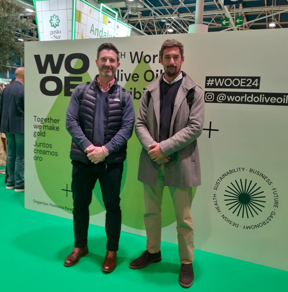 Hoy Álvaro y Pedro visitan la 11ª World Olive Oil Exhibition, la mayor feria del mundo del aceite de oliva en <a href="/IFEMA/">IFEMA MADRID</a>.
Aprovechando la jornada para acercar un poquito más NutriNAV  al sector de las #almazaras. 
#Software #wooe24 #erp #microsoftpartner #digitalización #aove
