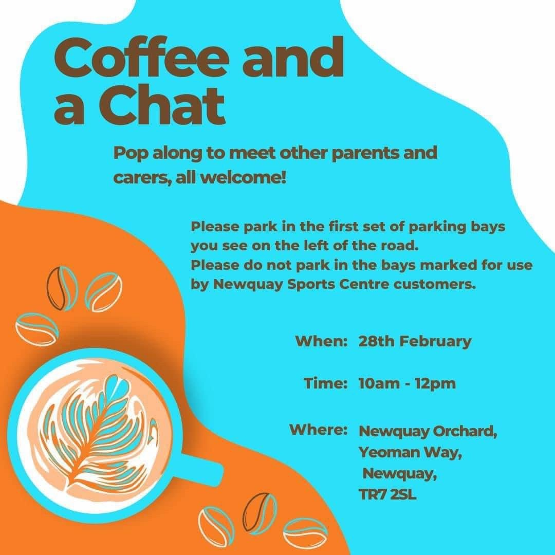 Pop along to this coffee morning run by Parent Carers Cornwall tomorrow at Newquay Orchard 👍🏻☕️ @PCCCornwall