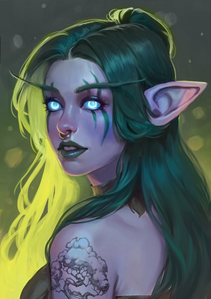 Portrait of an elf for @bear_yali