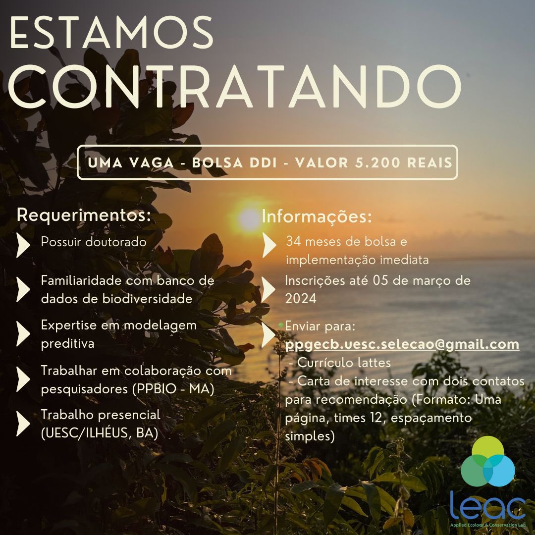 Oportunidade.
Divulguem, por favor!!