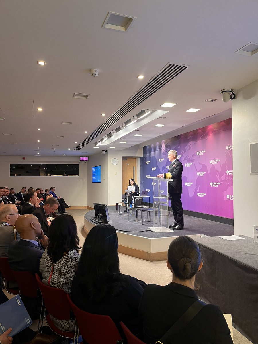 Chatham House Events (@ch_events) on Twitter photo ‘We are not on the cusp of war with Russia. We are not about to be invaded. Britain is safe. We are safe because we are part of NATO and because we are a responsible nuclear power.’
<a href="/AdmTonyRadakin_/">Chief of the Defence Staff 🇬🇧</a> (<a href="/DefenceHQ/">Ministry of Defence 🇬🇧</a>) opens his keynote address at #CHSecDef ‘We are not on the cusp of war with Russia. We are not about to be invaded. Britain is safe. We are safe because we are part of NATO and because we are a responsible nuclear power.’
<a href="/AdmTonyRadakin_/">Chief of the Defence Staff 🇬🇧</a> (<a href="/DefenceHQ/">Ministry of Defence 🇬🇧</a>) opens his keynote address at #CHSecDef