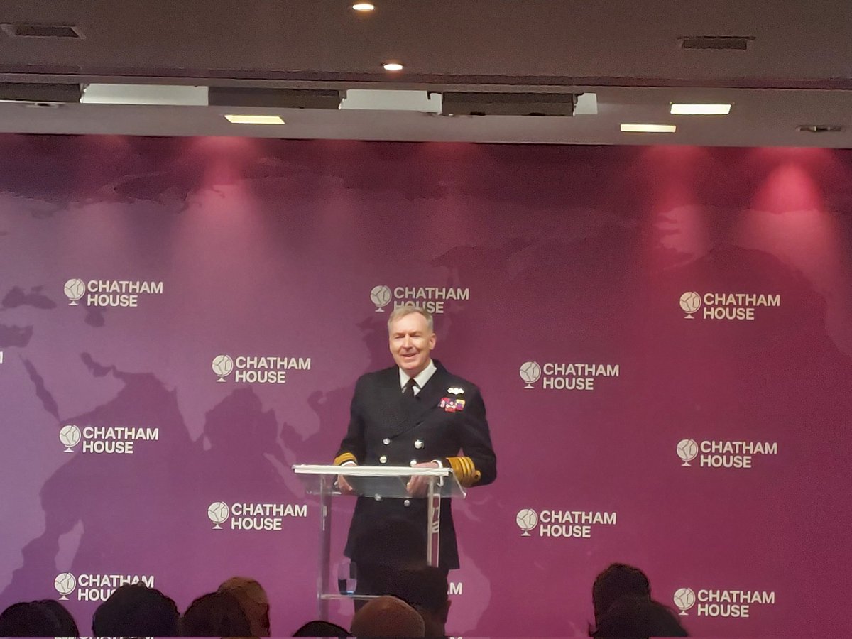 @AdmTonyRadakin_ delivers his keynote address at our annual Security & Defence conference @ChathamHouseISR @ChathamHouse #CHSecDef #CHEvents