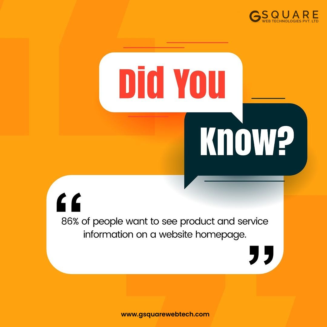 gsquarewebtech's tweet image. 💥Calling all web enthusiasts and explorers! 📣 Fun fact alert: 86% of people actually prefer finding product and service info on a website&apos;s homepage!

👉 Visit: gsquarewebtech.com
.
.
.
.
.
.
#browser #browsing #websitehomepage