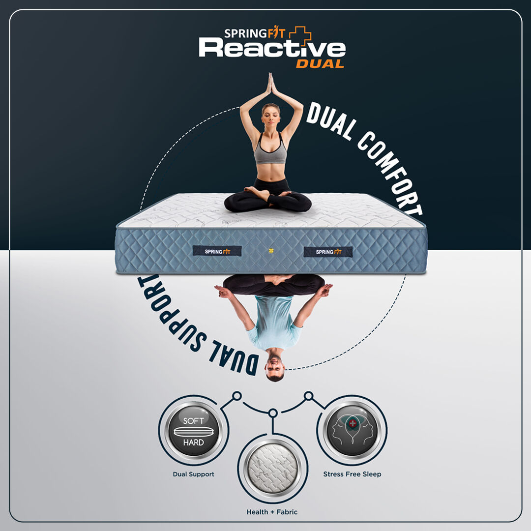 SpringfitNepal's tweet image. Isn’t it best when you get two benefits in one? The #ReactiveDualMattress features a dual-side design, one side for firmer superior support and the other for plush comfort.

Visit springfit.com/collections/re…

#DualComfortMattress #SpringfitMattress #PremiumMattress #SpringfitNepal