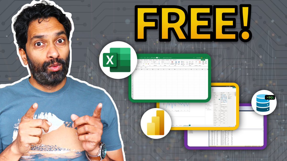 Do you want Excel but don't have money? Check out my guide to getting Excel, Power BI and SQL for free. 
youtu.be/Rzm0_YzG5sM