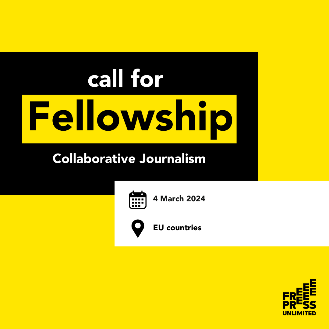 📢 Last call! Are you passionate about #collaborativejournalism and eager to create impactful cross-border projects? Apply for our #fellowship!➡️ow.ly/FjNV50Qye9e

🤝 #CIJI together with @Info_Activism @RSF_inter @FReporterow @BalkansCaucasus @DELFILietuva