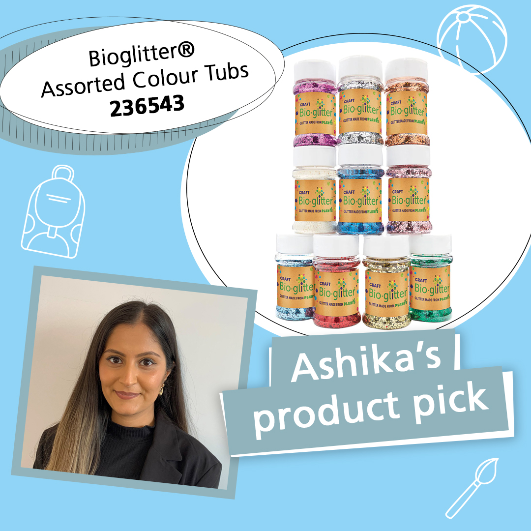 EduzoneLtd's tweet photo. Ashika’s product pick is the Bioglitter® assorted colour tubs (236543) ✨
These are ideal for crafts in the classroom, to be added to any artwork as an eco-friendly alternative!
Shop now at https://t.co/dh55VfR1iU
#eduzone #earlyyears #earlyyearseducation #eyfs #springcraft https://t.co/d008Ro46BJ
