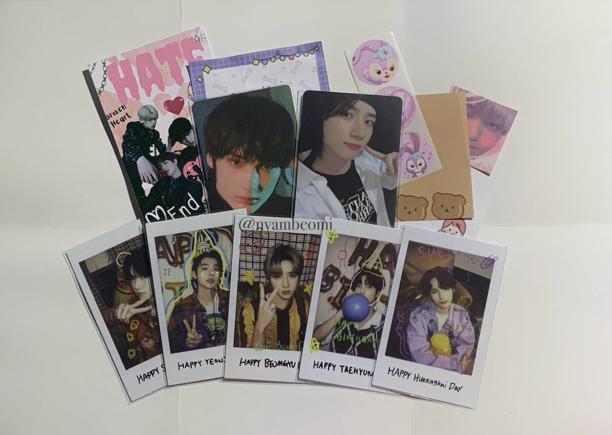 nyambeomi's tweet photo. ㅡ｀🍙💌´ #beomi_hauls

         . . . 彡tysm @thbgeom for hosting and assisting my order also for updating them consistently!

tysm also to og seller @gumjuneezcart for packing them safely and completely!!

☆ #ykcfeedbacks | #thbgfeedz https://t.co/l3qlpkWJYR