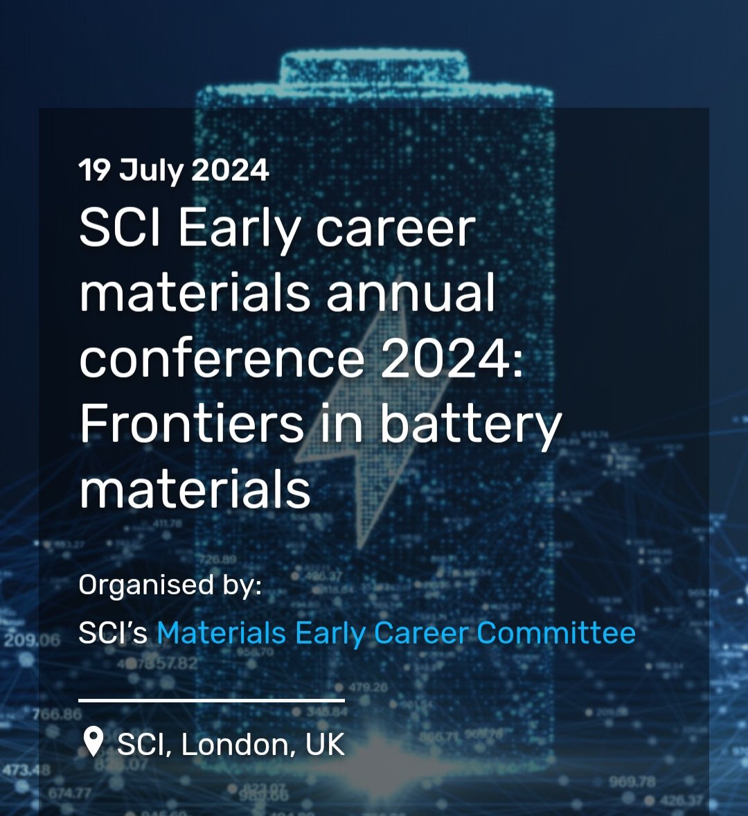 Our annual conference is now open for registration, and the theme is Frontiers in Battery Materials!🔋 🗣Call for abstracts is also open and we'd love to hear about your work! We especially encourage PhD students and postdocs to apply! 👩‍🔬👨‍🔬 More Info👇 soci.org/events/materia…