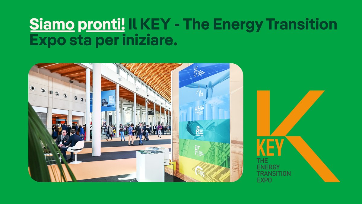 📢 Il <a href="/KeyEnergyit/">KEY The Energy Transition Expo</a>  è alle porte! 

Partecipa per scoprire le nostre ultime soluzioni e innovazioni nel campo energetico. 

Incontra esperti del settore, condividi idee e esplora il futuro dell'energia sostenibile al nostro stand. 🌿

📍 Ci trovi allo stand 001, Padiglione B2.