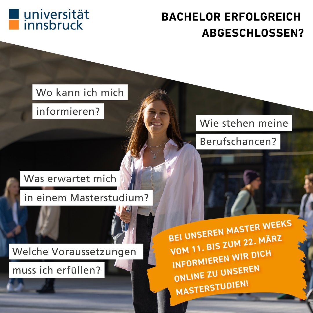Institut für Theorie und Zukunft des Rechts (UIBK) (@futurelawuibk) on Twitter photo Das neue Master-Studium Wirtschaftsrecht bietet hervorragende Berufsaussichten. Mehr Informationen dazu gibt es bei den Master Weeks. uibk.ac.at/de/studium/onl… 
Gleich anmelden unter: events-rewi@uibk.ac.at Das neue Master-Studium Wirtschaftsrecht bietet hervorragende Berufsaussichten. Mehr Informationen dazu gibt es bei den Master Weeks. uibk.ac.at/de/studium/onl… 
Gleich anmelden unter: events-rewi@uibk.ac.at