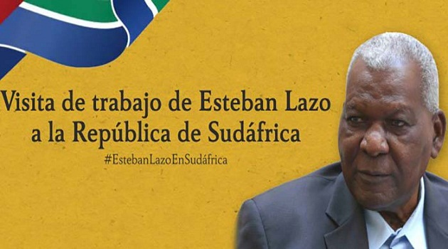 aldaboro714's tweet photo. El miembro del Buró Político del Partido y presidente de la @AsambleaCuba, @EstebanLazo13, visitó la República de Sudáfrica, donde sostuvo conversaciones oficiales con varias autoridades del país. @CubaMINREX @AngelVillaHdz @CSIMinrex  @hectorsmx25 @anamarianpp @MaraCConcepcin1 https://t.co/UD3NOFDdEi