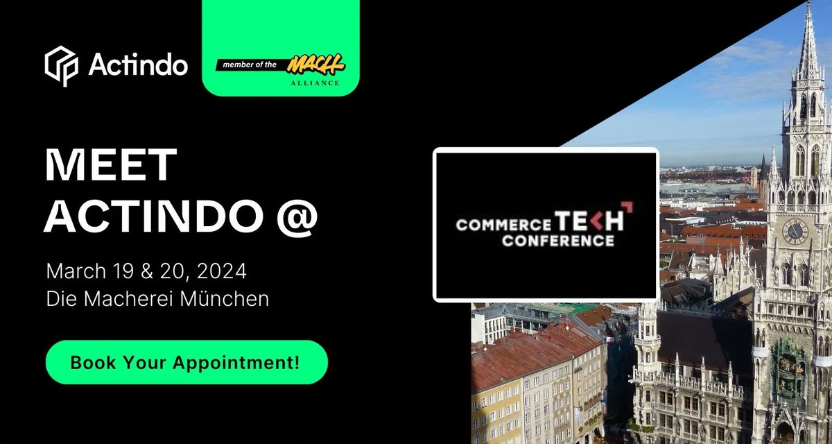 Actindo (@actindo) on Twitter photo Are you ready for <a href="/CommerceTECH/">Didier HAQUET</a> in Munich? Stop by our session: “Composable ERP - What does composable mean for backend processes & multichannel orchestration?”
📆 19th March, 4:30–5 pm
📍 Main stage, Die Macherei in Munich
👉 Get your ticket here: lnkd.in/ee_ezUtQ Are you ready for <a href="/CommerceTECH/">Didier HAQUET</a> in Munich? Stop by our session: “Composable ERP - What does composable mean for backend processes & multichannel orchestration?”
📆 19th March, 4:30–5 pm
📍 Main stage, Die Macherei in Munich
👉 Get your ticket here: lnkd.in/ee_ezUtQ