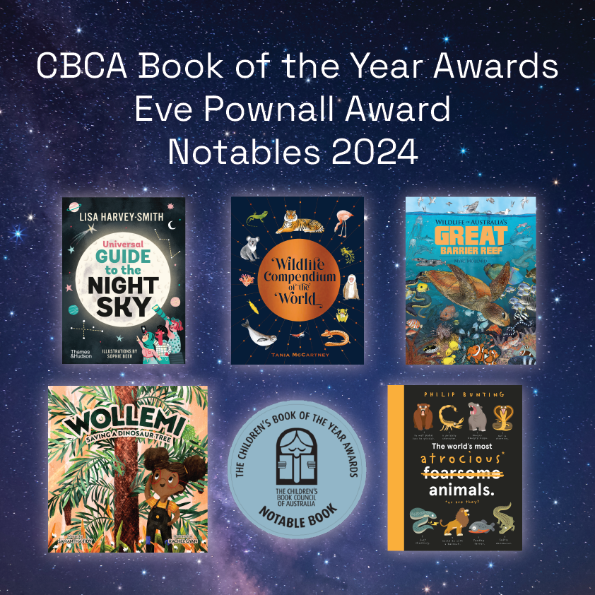 You thought perhaps that was it! That was just the tense holding out for the last hoorah! Please congratulate the final Notables in our Book of the Year: Eve Pownall Award, our non-fiction category! #CBCA2024 #ReadingIsMagic