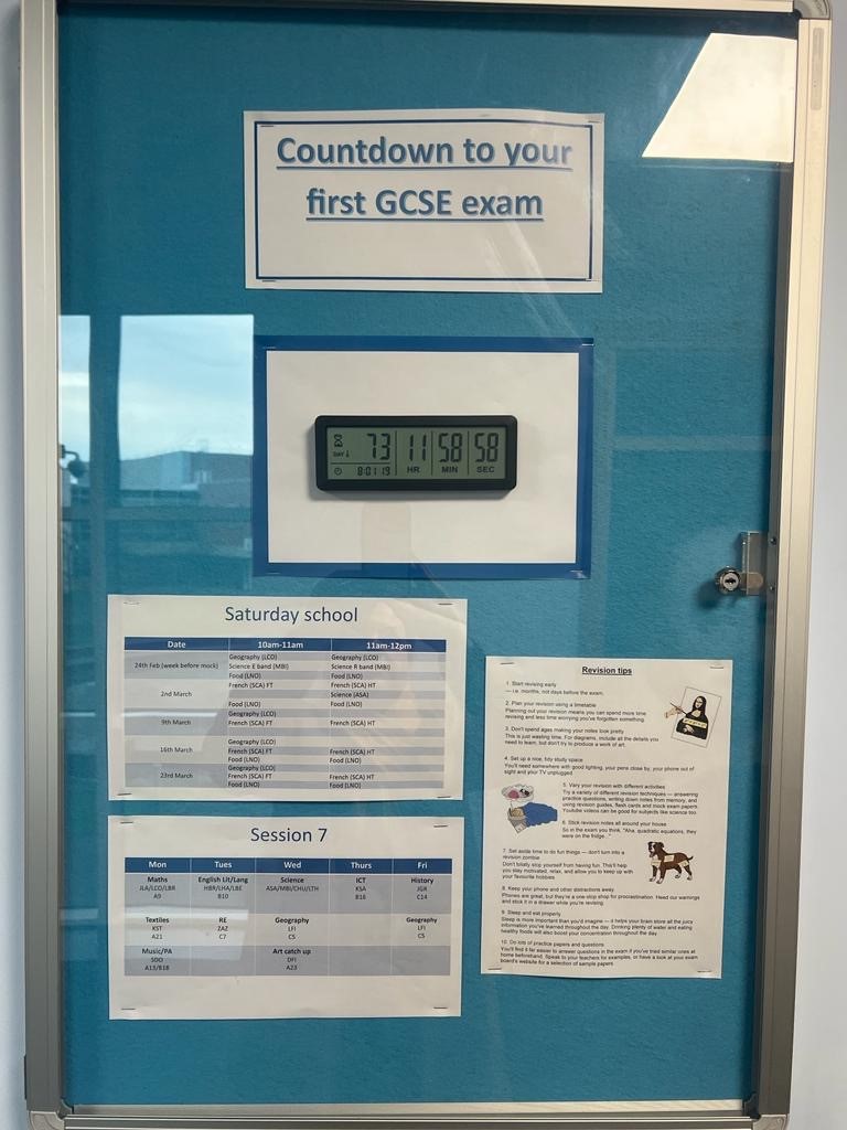 73 days until the first full-cohort GCSE exam. Good luck in your mock exams @springsacademy1 Y11! #ambition