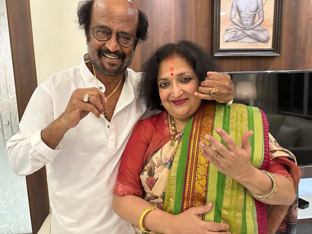 soundarya rajnikanth (@soundaryaarajni) on Twitter photo 43 years of togetherness ๐ฅฐโค๏ธ๐ฅฐโค๏ธ๐ฅฐmy darling amma & appa !!!! .. always standing by each other rock solid ๐๐ฅฐ๐๐๐ amma cherishes and makes appa wear the chain and rings they exchanged 43 years ago, every year ๐๐ฅนโค๏ธ !!!!! Love you both too much and more ๐ฉทโค๏ธ๐งก#CoupleGoals 43 years of togetherness ๐ฅฐโค๏ธ๐ฅฐโค๏ธ๐ฅฐmy darling amma & appa !!!! .. always standing by each other rock solid ๐๐ฅฐ๐๐๐ amma cherishes and makes appa wear the chain and rings they exchanged 43 years ago, every year ๐๐ฅนโค๏ธ !!!!! Love you both too much and more ๐ฉทโค๏ธ๐งก#CoupleGoals