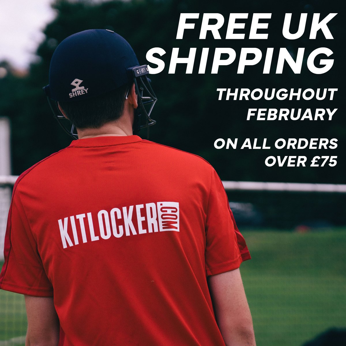 🚨REMINDER that we have Free UK Shipping available online for all orders over £75, for the remainder of February.

Shop on your club store today & grab everything you need🏏

📲 kitlocker.com/ccshop

#kitlockercricket #newkitfeeling #kitlocker #clubcricket #cricketonlinestore