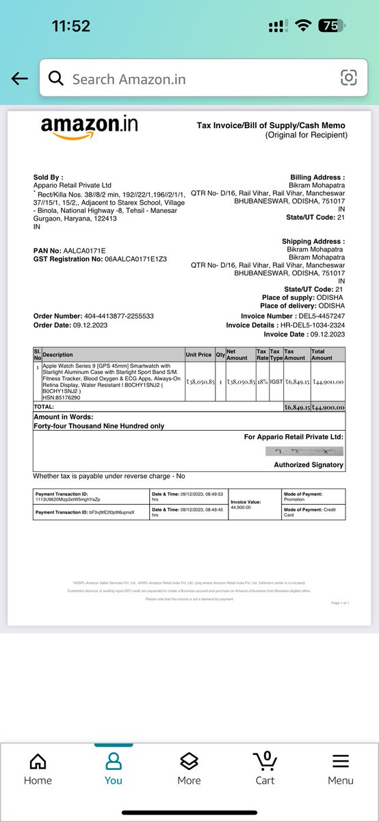 abhisekphy's tweet photo. @GabbbarSingh @amazonIN @amazonIN @GabbbarSingh Please help me.. Look at the purchase date and then the how the seller (Apario) has managed to sell it later with proper warranty date with the same serial number! Please help.. https://t.co/6eZ8Muf07c