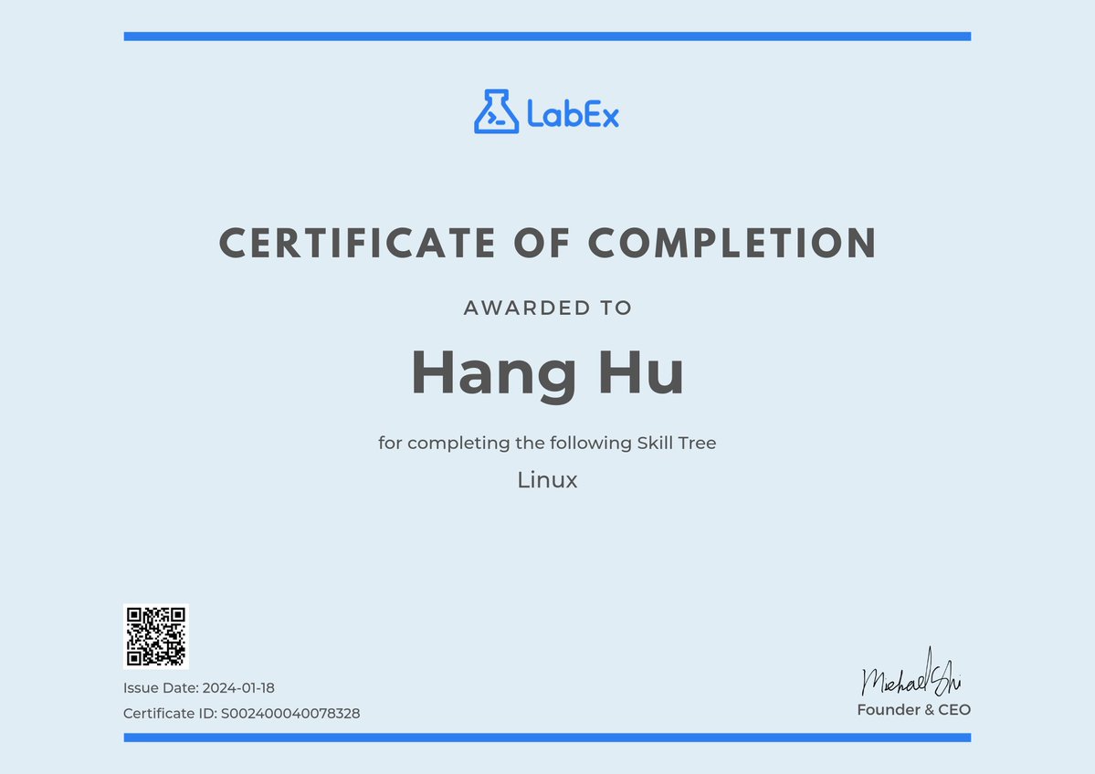 WeAreLabEx's tweet image. 🎓 Get your Pro Certificates from LabEx!
🏆 Earn your personalized certificate by completing all labs in a course or achieving 60% skills in the Skill Tree.
👍 Showcase your tech skills! support.labex.io/labex-pro/cert…
#CertifiedPro #AchievementUnlocked #LearnWithLabEx