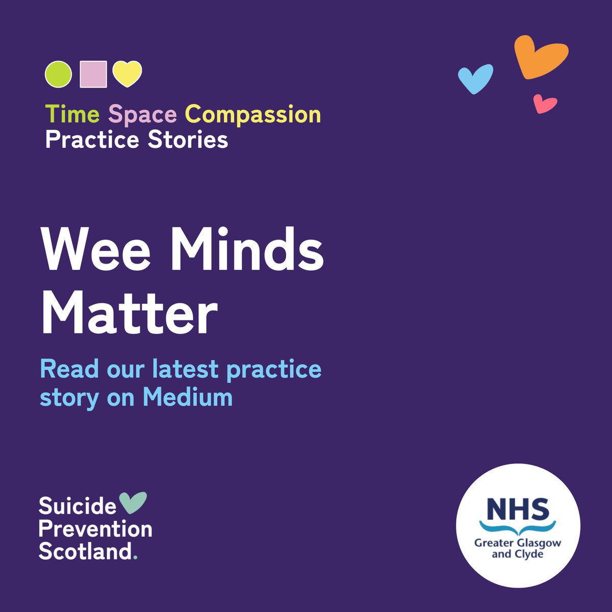 🆕 We're talking about perinatal mental health in our latest Time Space Compassion practice story, today. Learn about @NHSGGCKIDS Wee Minds Matter programme which supports infants and their parents. 📝 suicidepreventionscotland.medium.com/e7e22b5a5a50?s… 🔄 Please share 🟢🟪💛