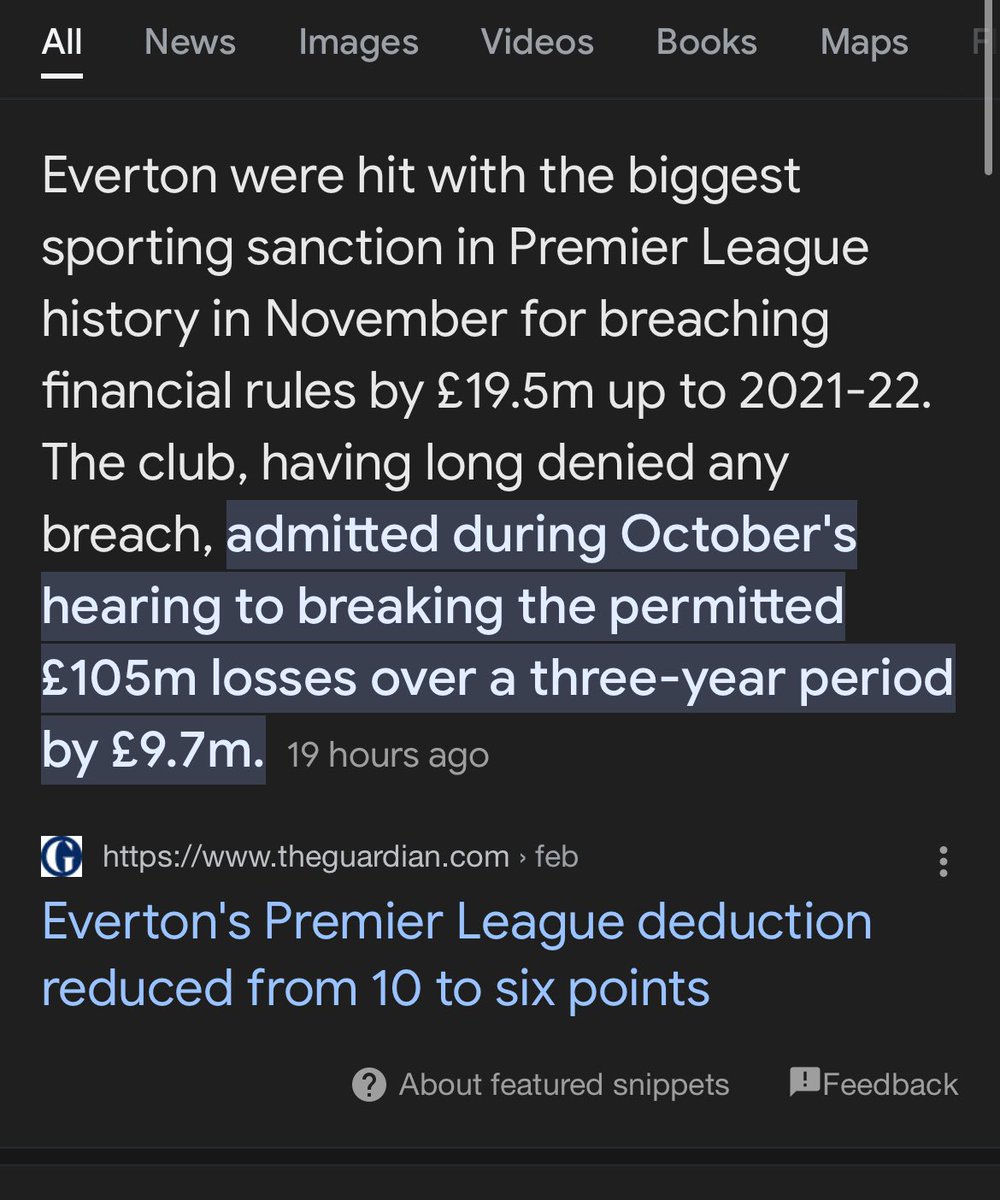 ChrismAVFC's tweet photo. @craigharper7 @Jon_Chalk1 @SkySportsNews Although Everton literally admitted in their hearing to overspending and breaching the limit. https://t.co/B6a6D5A41i