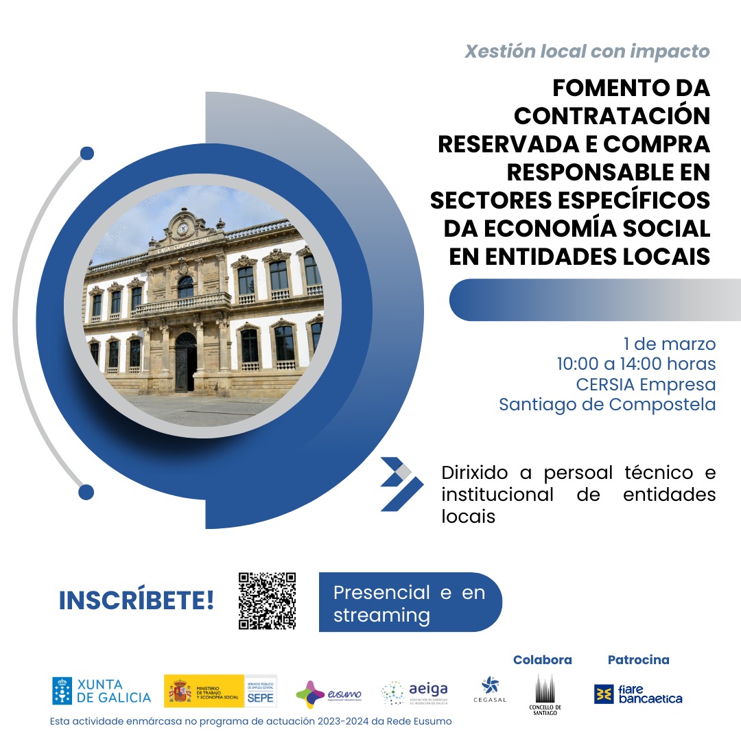 aeigagalicia's tweet photo. Xornada Xestión local con impacto.Contratación reservada
📍Santiago de Compostela @CERSIAEmpresa
🕙1000 a 14:00
🗓️ 1 de Marzo
Coa participación @PazodeRaxoi @carballo_gal @concellodeames @CRibadavia #ConcellodeSada @as_marinas @xanduro @XCCAGalicia @Pablo_F_L
Patrocina @fiareBE https://t.co/CJtSaSuE5K