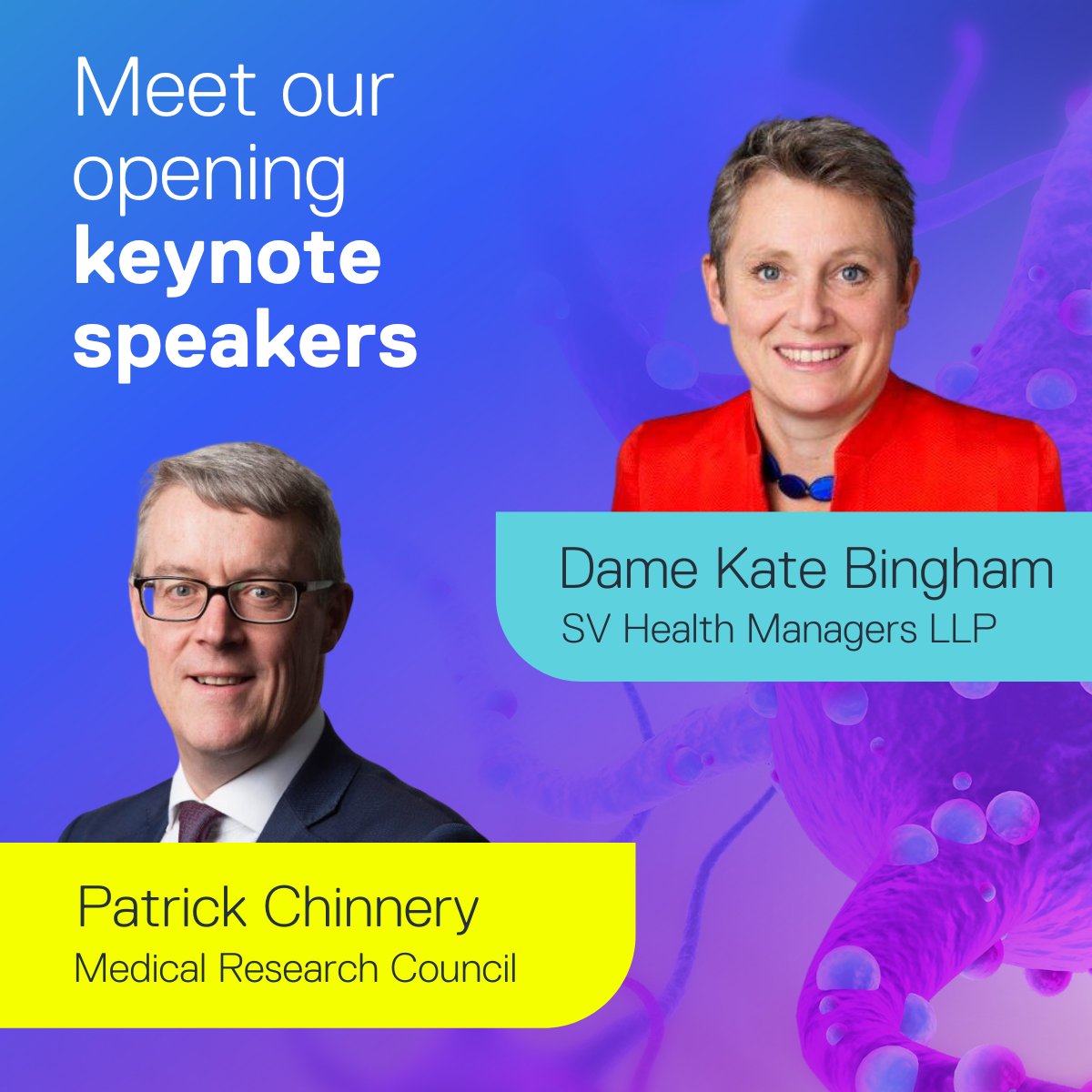 Speakers Dame Kate Bingham and Patrick Chinnery – just two of the great reasons to sign up to the LifeArc Translational Science Summit on the 23 April, if you haven't already: translationalsciencesummit.org/home #LATSS2024